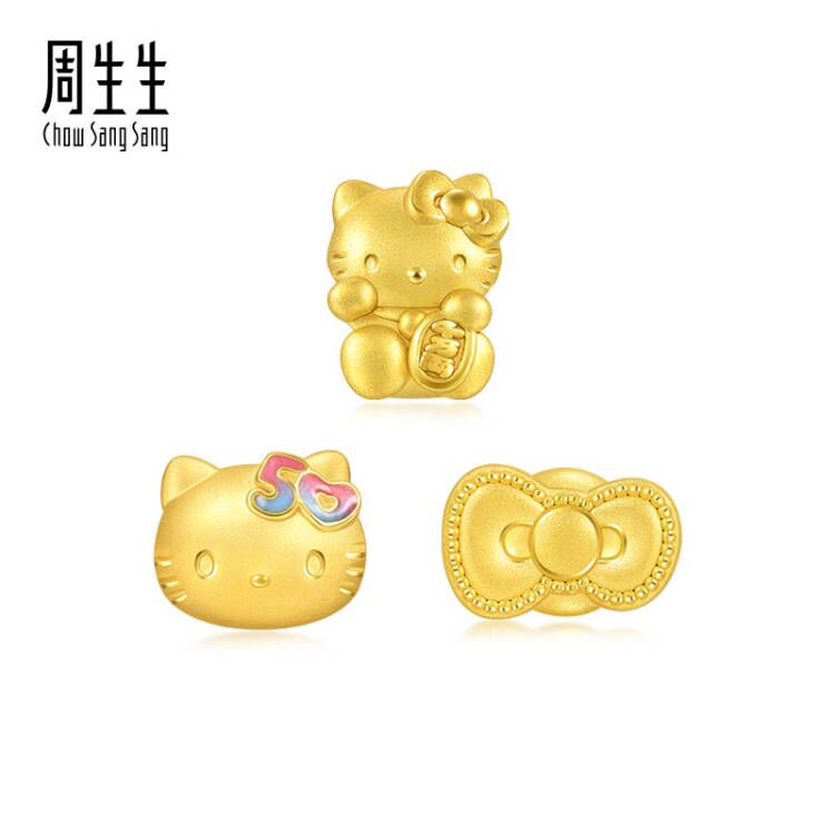 周生生【女神节】三丽鸥 Hello Kitty串珠转运珠-守护甜心定价