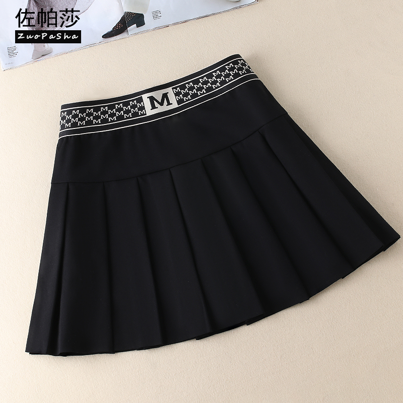 时尚春夏季百褶半身裙女2025新款松紧高腰显瘦百搭a字伞裙JK短裙