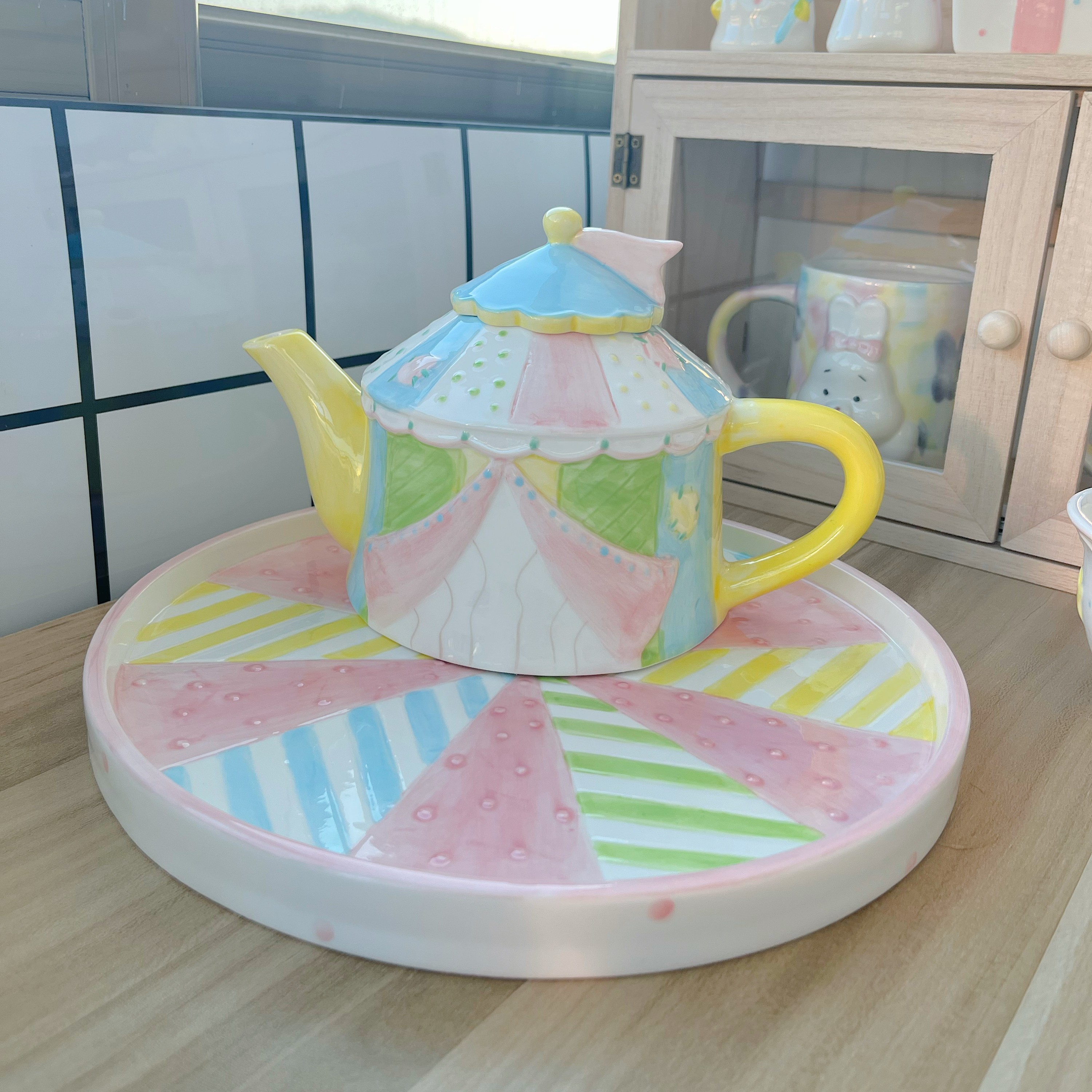 高温可爱陶瓷马戏团系列ins卡通仙女礼物少女心原创水杯水壶餐具