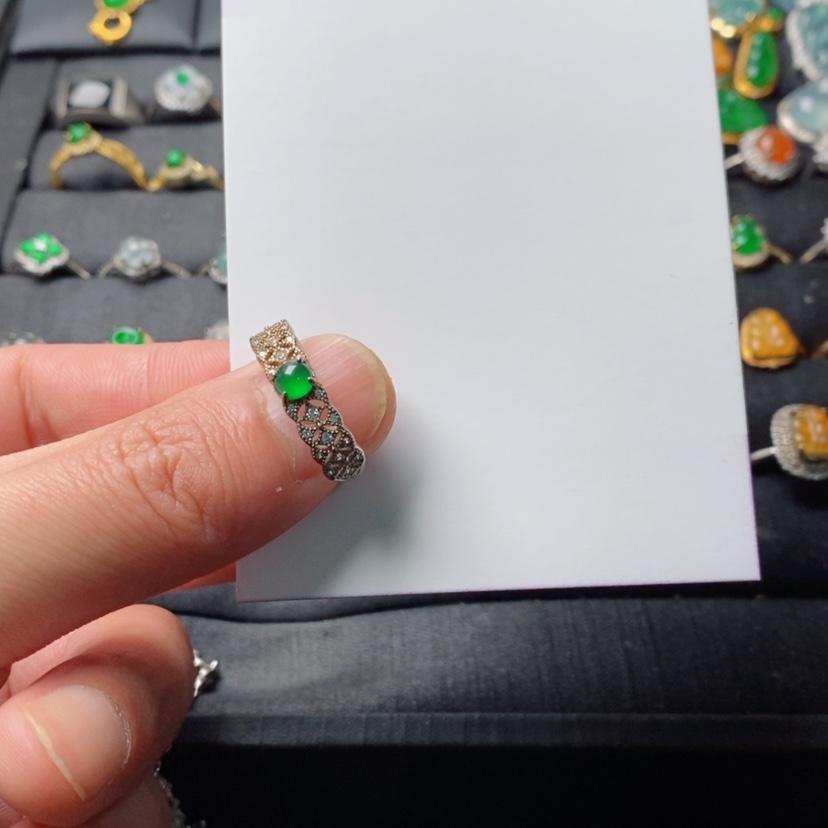 【闪购商品】翡翠戒指银S925镶嵌?****有