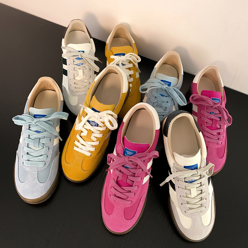 【洛洛3-27】501编码运动真皮女士厚底小白鞋