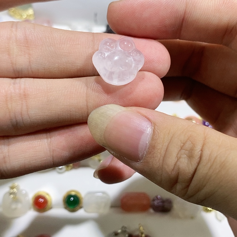 【闪购商品】玛瑙/玉髓车挂未镶嵌人**客猫爪