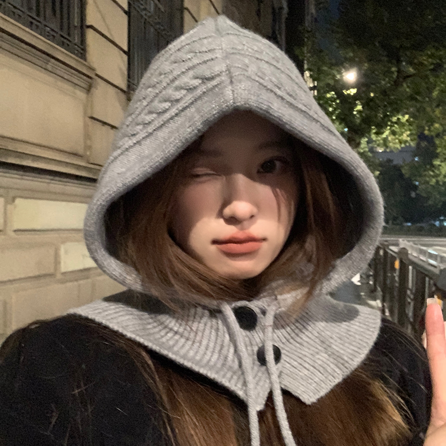 巴拉克拉法帽女冬季保暖麻花辫帽子围巾一体护耳防寒毛线针织帽子