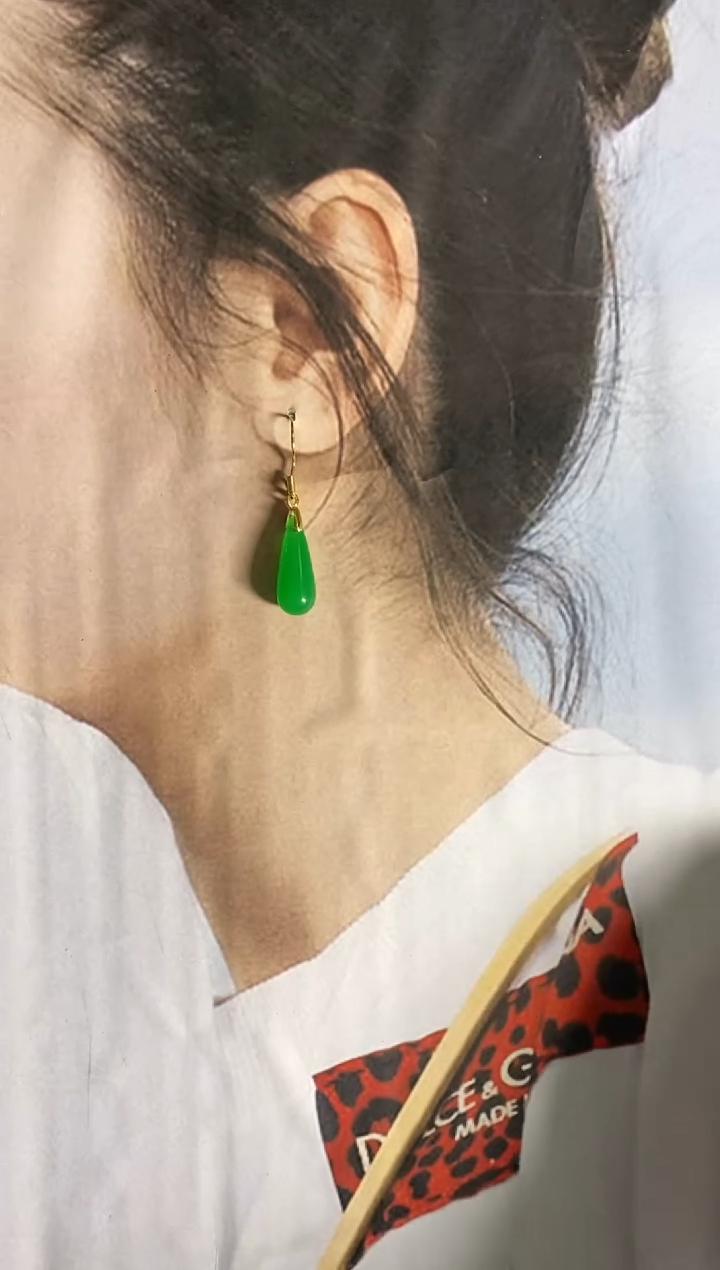 【闪购商品】翡翠耳饰银S925镶嵌151