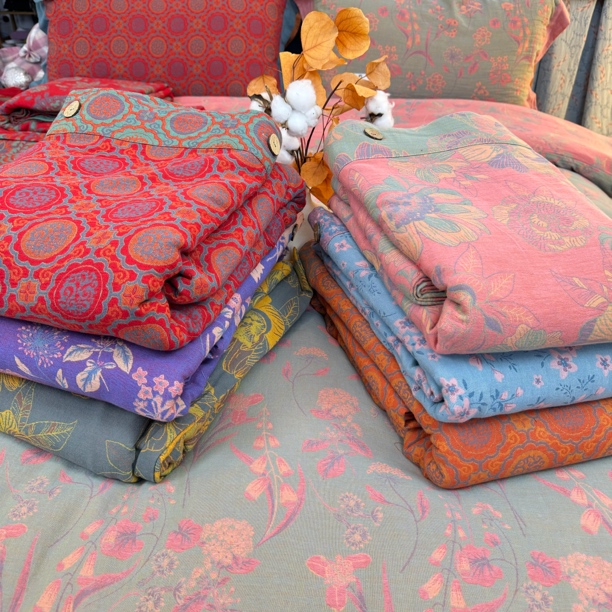 丽平家【精品加厚加密单被套】  全棉色织双层纱  被罩多功能