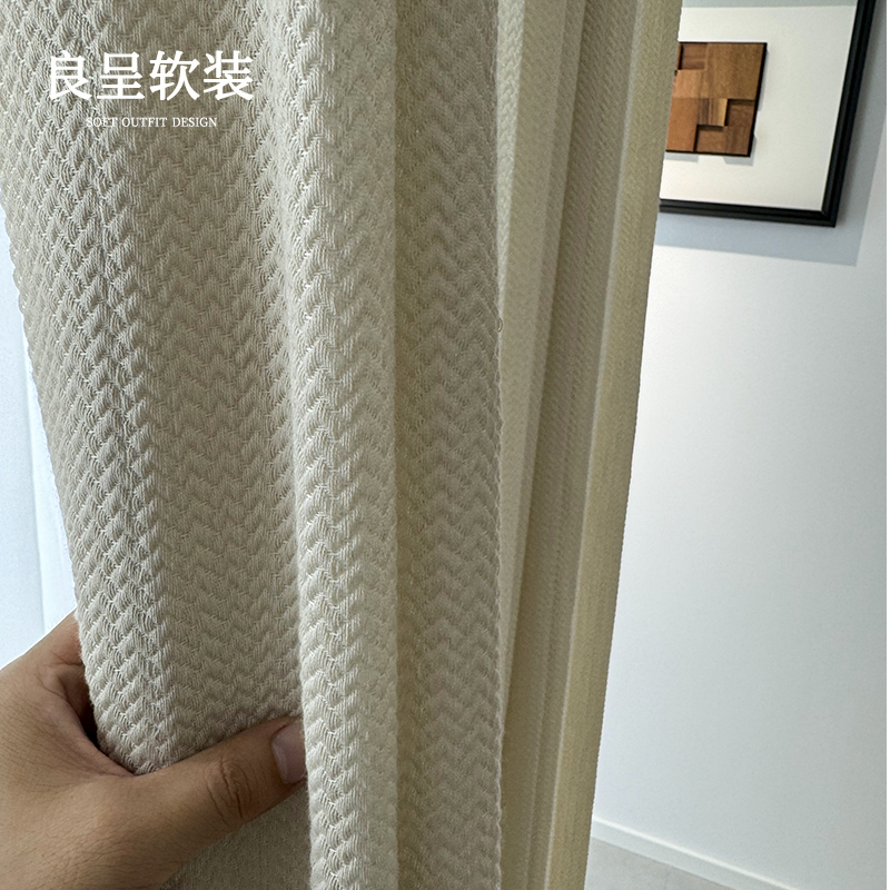 月半纱法式浮雕精致提花纱透光不透人客厅卧室高级感窗帘窗纱定制