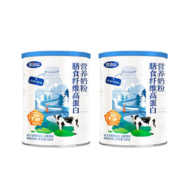 完达山奶粉  膳食纤维奶粉  700g*2罐 共1400g 营养乳粉 乳制品