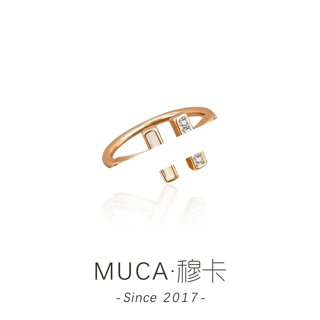铜合金合成锆石戒指 双T小众百搭气质时尚女戒指X111