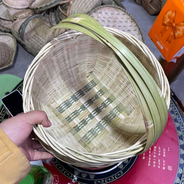 圆形鸡蛋提篮手工编织四角支撑大号