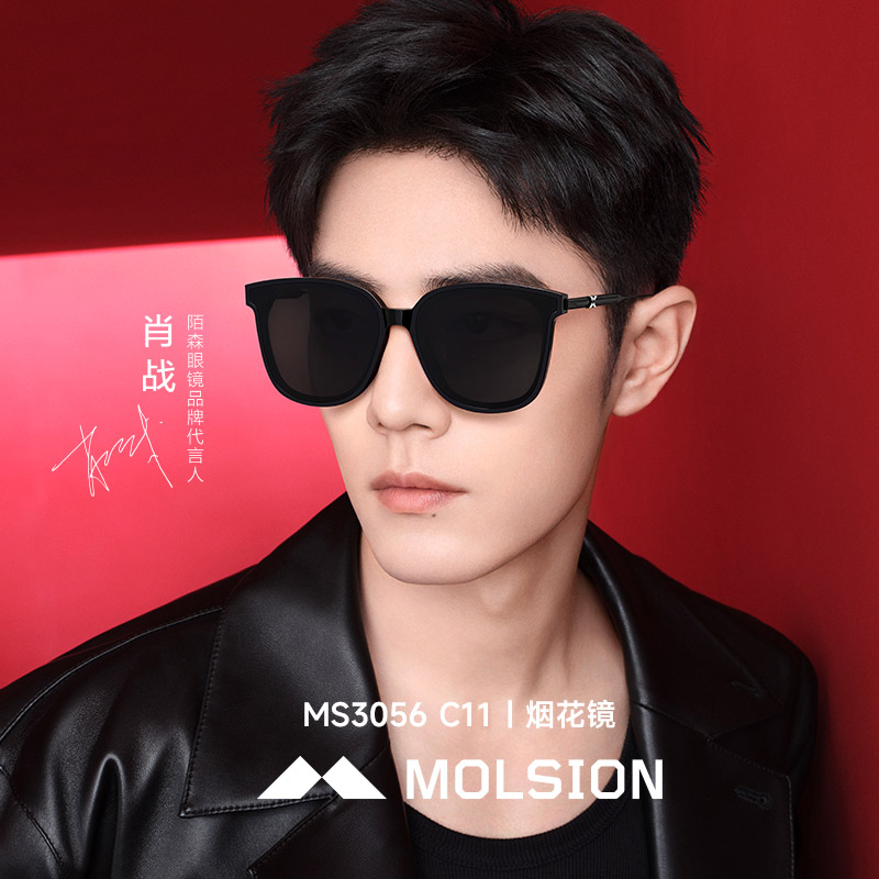 Molsion/陌森【烟花镜】陌森肖战同款款防晒百搭墨镜MS3056