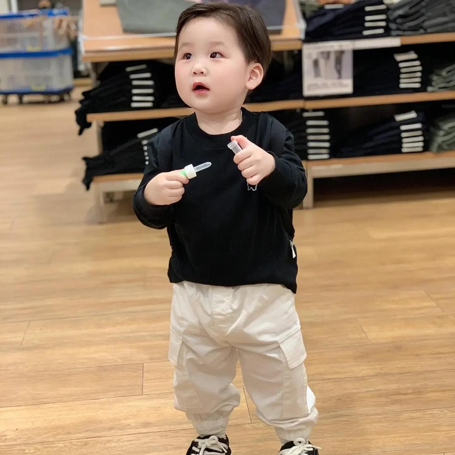 【小扬哥推荐】儿童长袖工装裤套装打底衫春秋新款宝宝秋装新品男