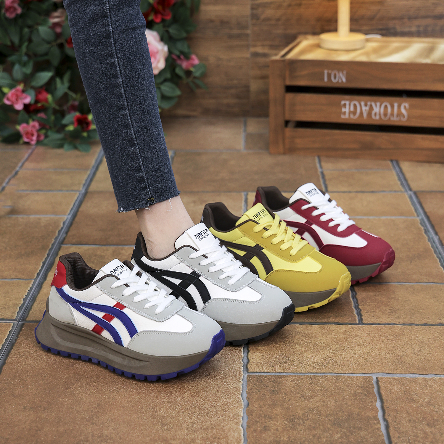 秋季新款阿甘鞋女鞋高级感时尚厚底鞋子女款2024款网红款