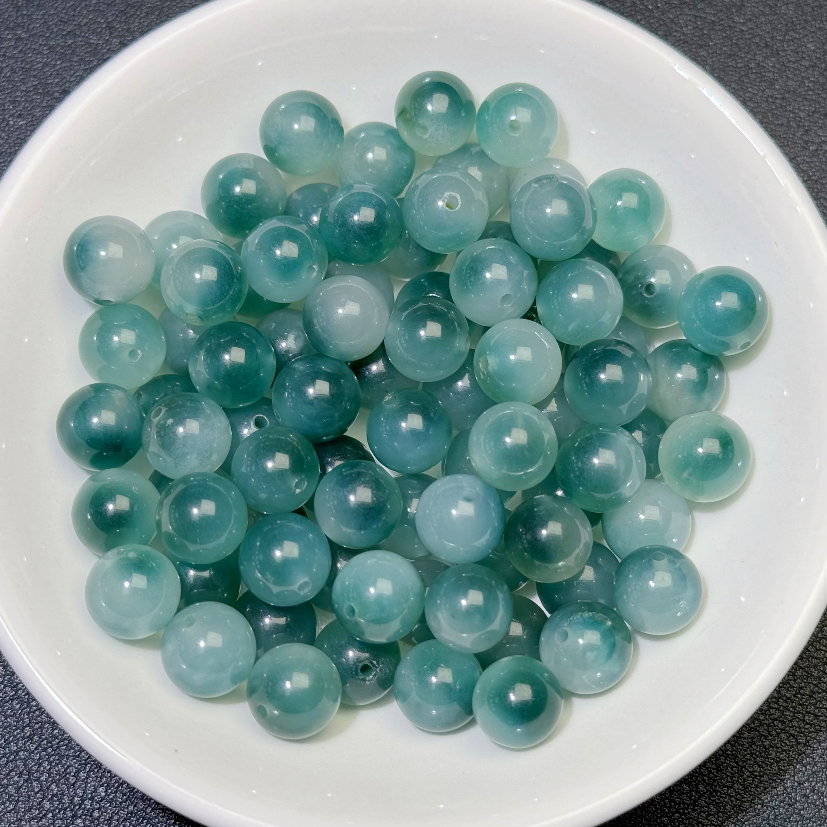 散珠天然蓝飘花 10mm 30颗（赠弹力绳）D002