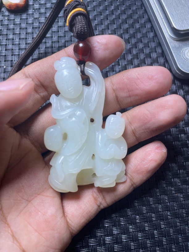 精品和田白玉手把