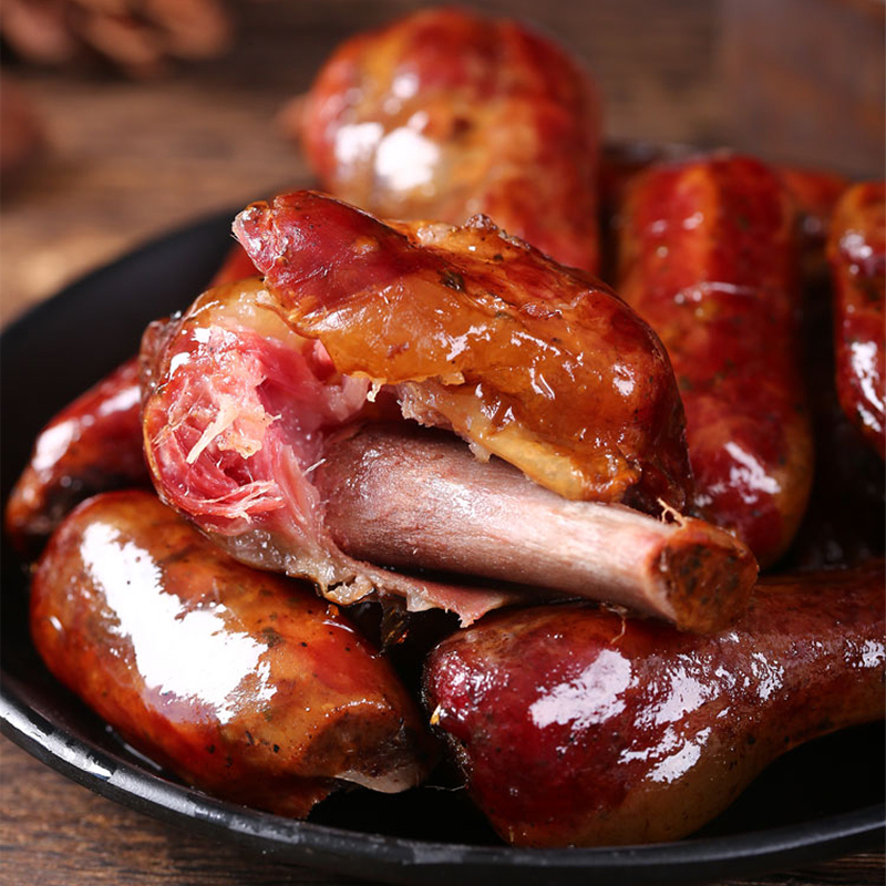 贵州乡村农村青冈柴柏树枝烟熏土猪腊排骨节节香零添加（腊肉