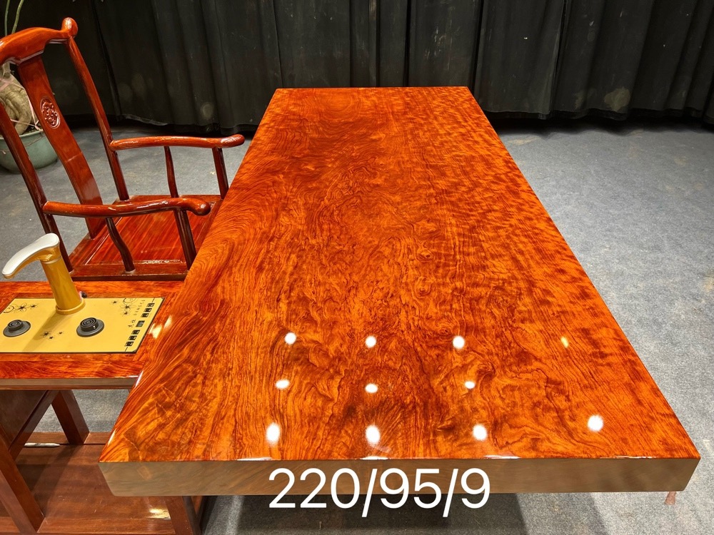 森辉工厂  220-95-9 巴花实木大板桌大板茶桌 送支架