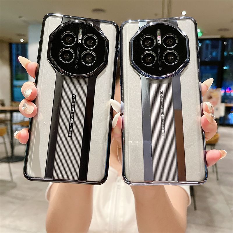 适用华为保时捷Mate50rs手机壳mt30透明保护套mate50防摔m40pro壳