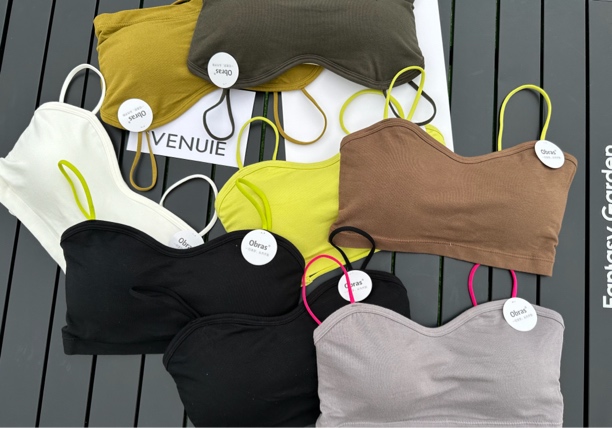 C930莫代尔美背三条杠简约夏季休闲运动吊带短款抹胸百搭撞色背心