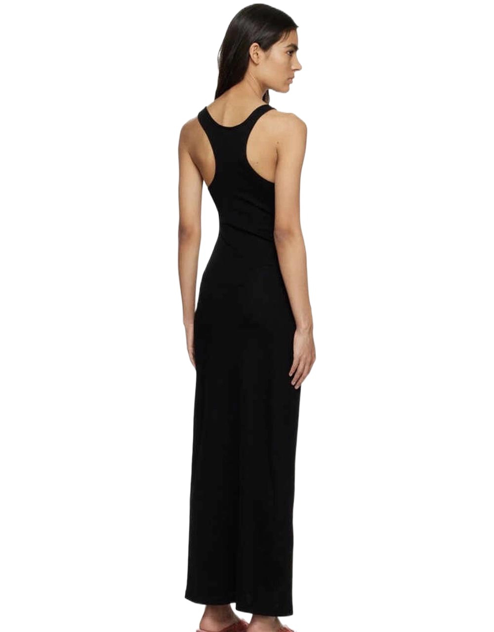 HQ706(带杯垫)辣妹工型休闲夏季气质小黑裙垂感吊带背心连衣长裙