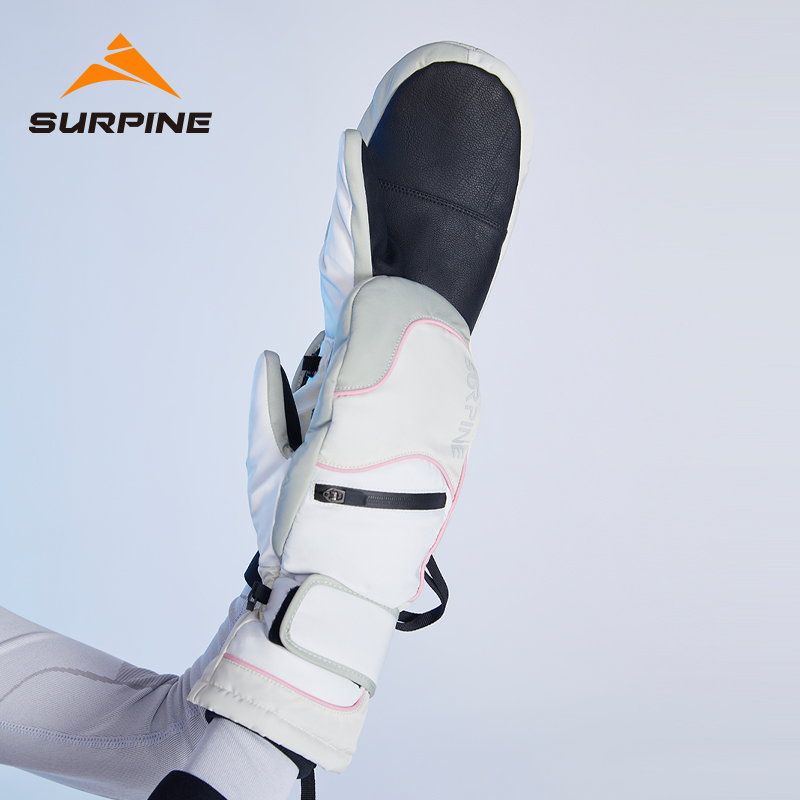 SURPINE松野湃保暖拼色防风耐磨滑雪冬季闷子手套男女