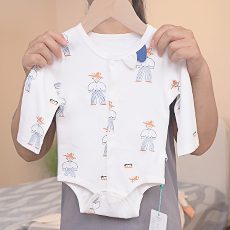 【踢踏舞者】新生婴儿衣服纯棉初生宝宝和尚服婴儿连体四季无骨哈衣