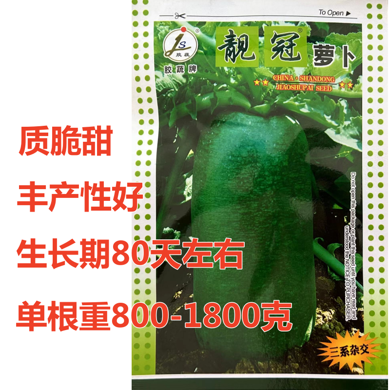 靓冠萝卜种子甜脆水果萝卜子四季耐热耐寒庭院蔬菜种子风味品质好