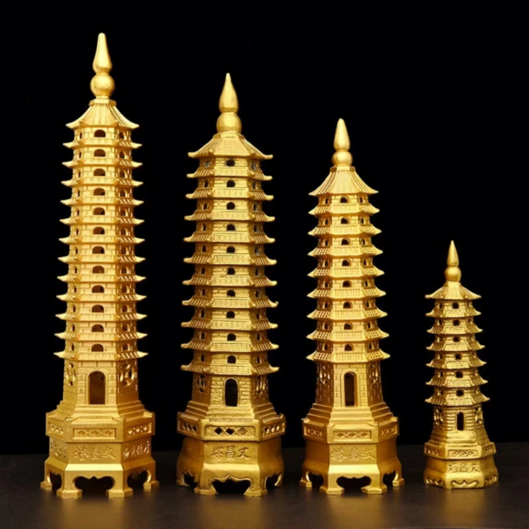 黄铜文昌塔学业事业书房桌面工艺品高档创意摆件学生家用