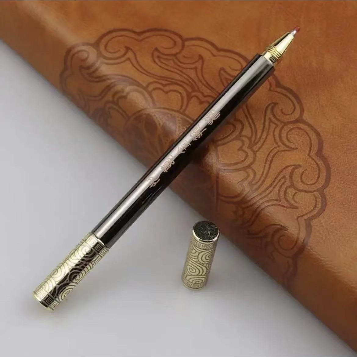 创意黄铜书房饰品书写笔送人高档礼品