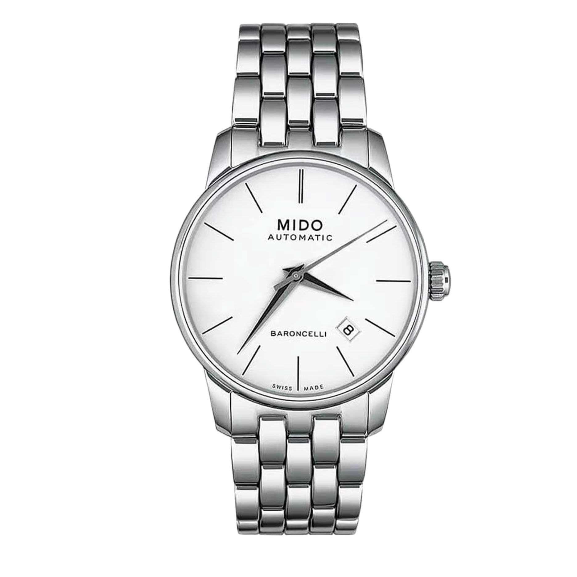 99新 Mido/美度 壹/贝伦赛丽8600/表径38/男士/白盘/男