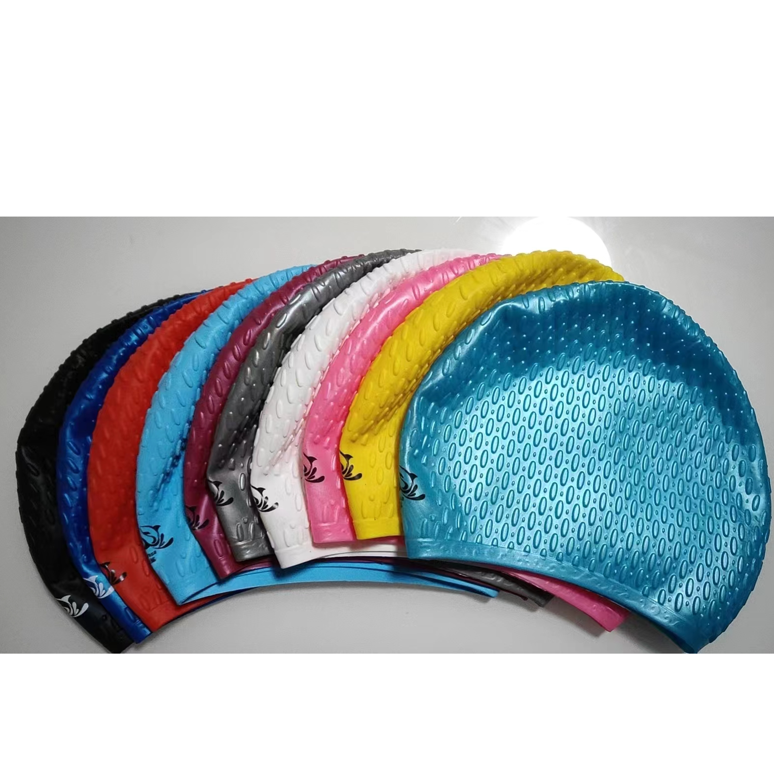 水滴硅胶泳帽高弹加大不勒头男款女款游泳温泉大号纯色