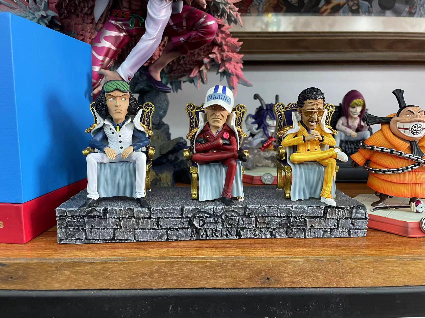 意向卡 WH 海军坐姿三大将 海贼王 原模雕像GK模型现货到付