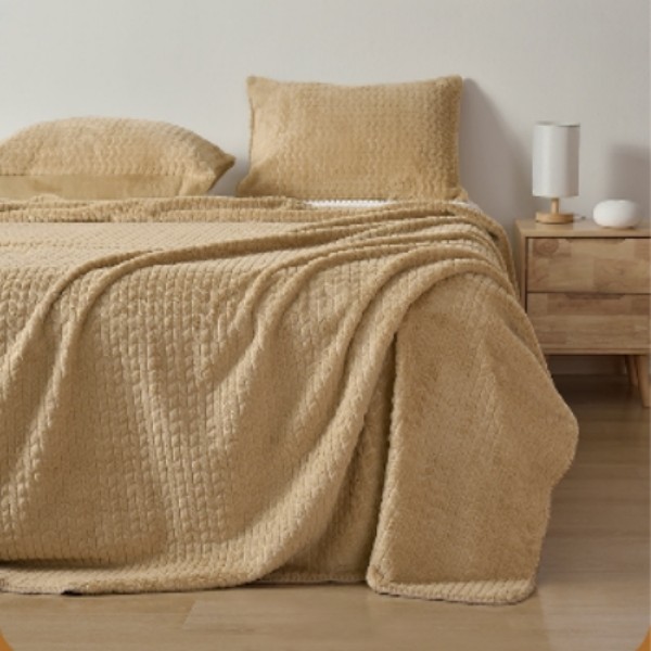 双层轻奢兔毛绒毛毯办公室披肩小毯子冬季午睡毯沙发毯