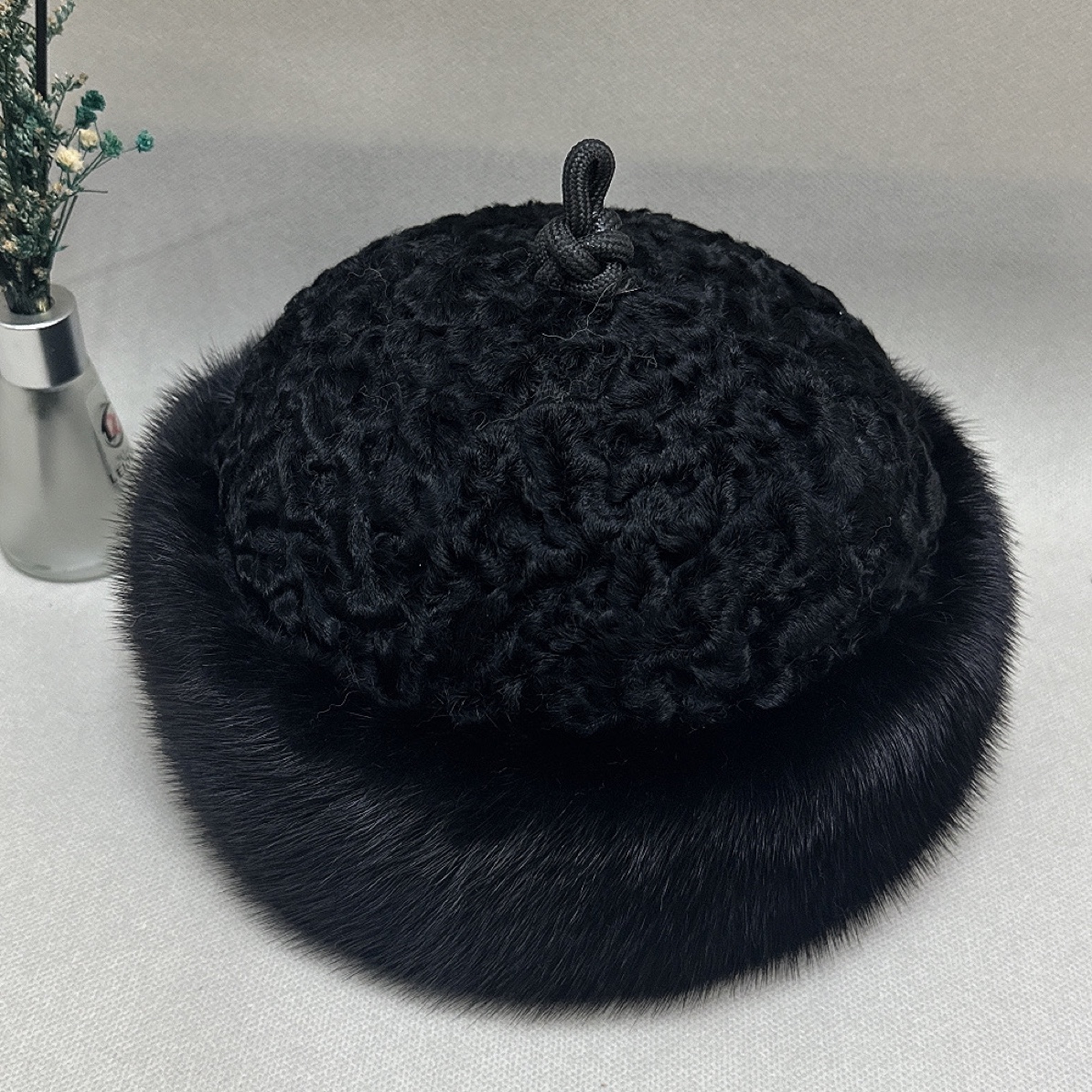 新款王爷帽水貂毛皮贝勒爷帽秋秋冬户外保暖民族风貂毛太子蒙古帽
