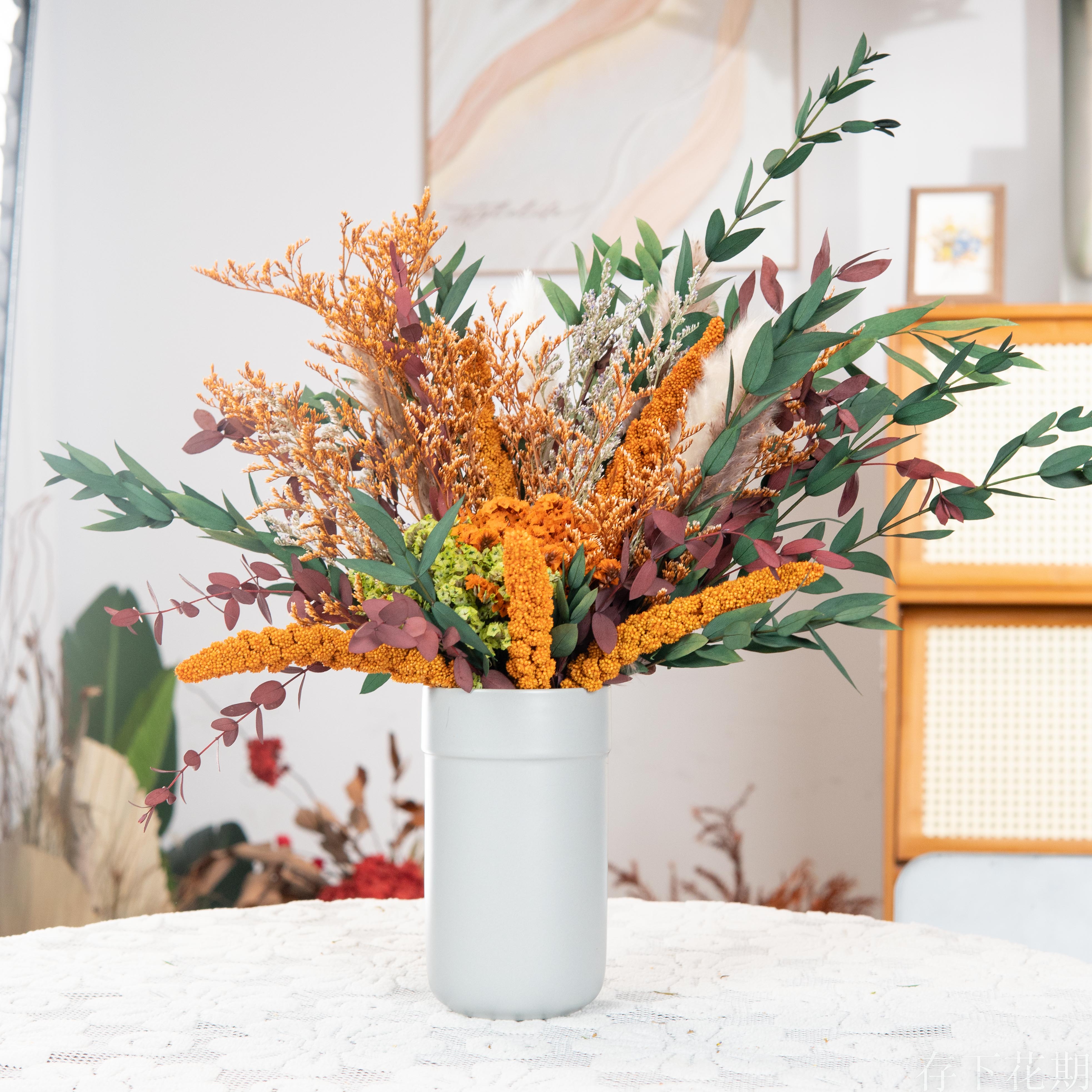 「繁花」干花永生花花束卧室餐桌沙发茶几摆件
