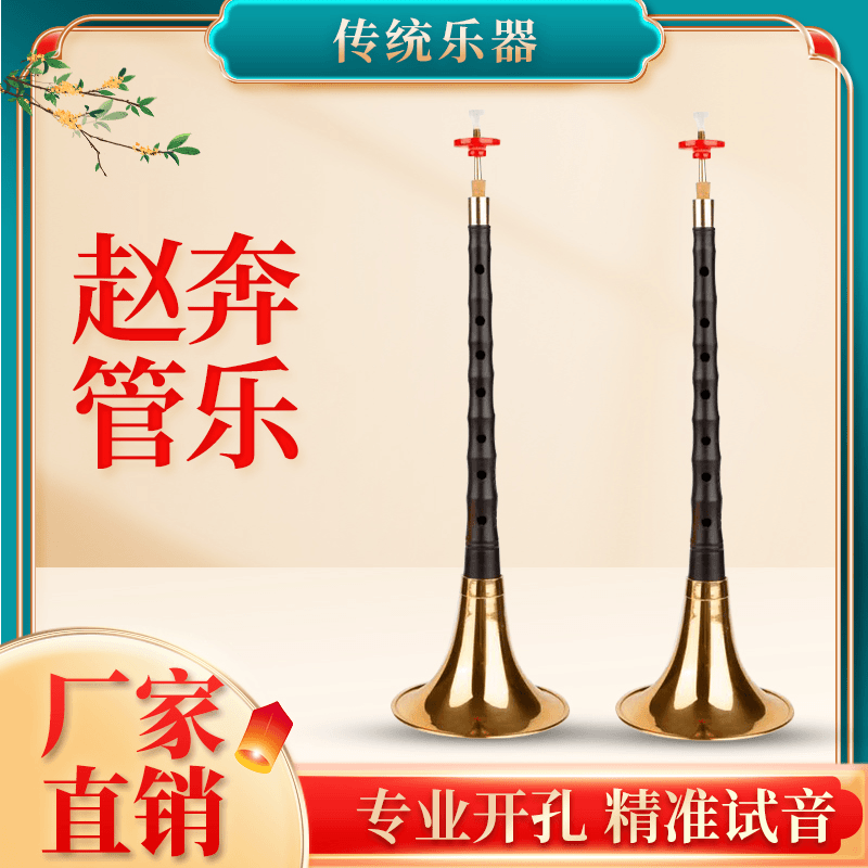 初学D调赵奔品牌精品紫光檀木品质专业级演奏唢呐乐器有教学视频