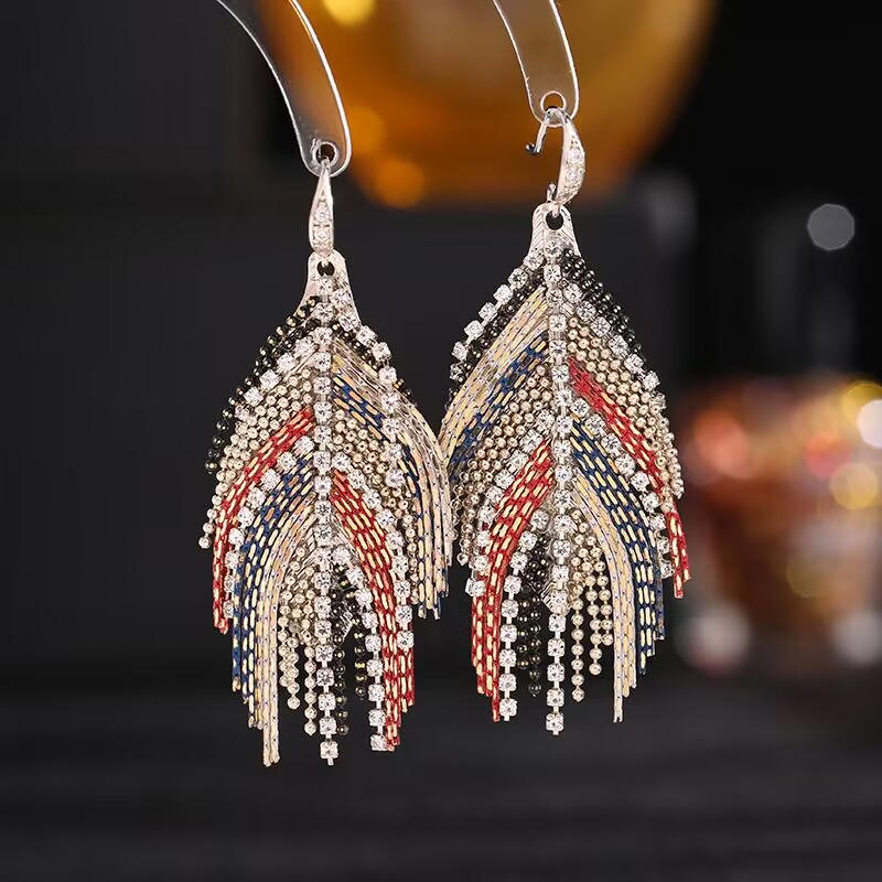 铜合金耳饰 《货号1373》波西米亚民族风耳环