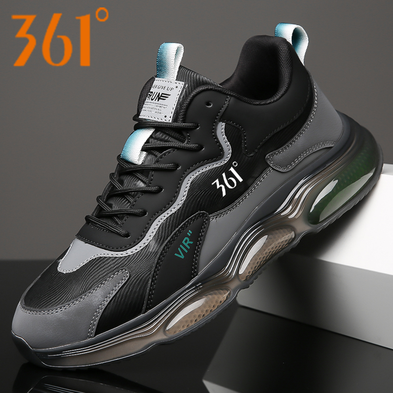 361度运动鞋男2023秋冬新款轻便减震透气百搭加绒休闲鞋真皮男士