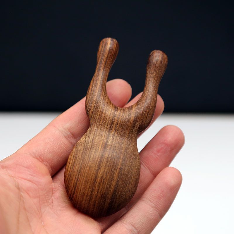 头部五齿按摩梳檀木梳子梳头男女头皮经络专用五指大宽齿不易脱发