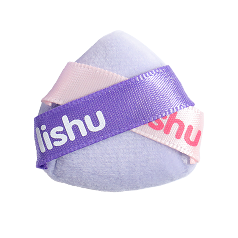 双丝带植绒拇指粉扑1个装