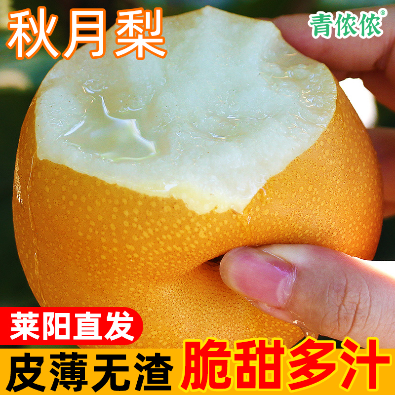 脆甜秋月梨水果新鲜当季蜜梨子4.5-7斤莱阳发爽脆中秋礼盒装