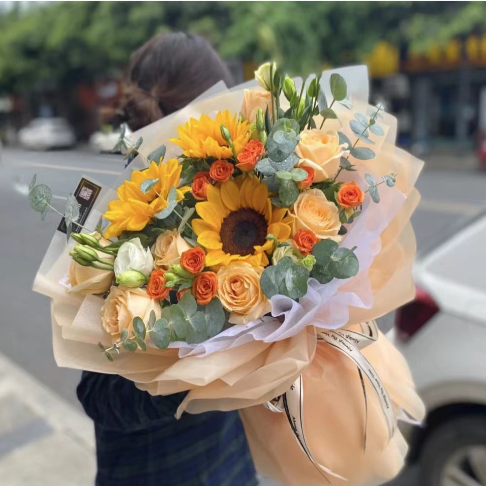 全国鲜花同城配送向日葵花束玫瑰花束乔迁花束生日鲜花送花