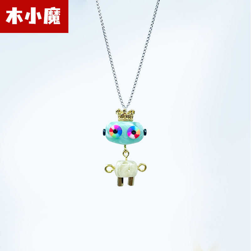 【玛卡巴卡】木小魔个性项链流行挂坠 钥匙扣手工艺品蒸汽朋克