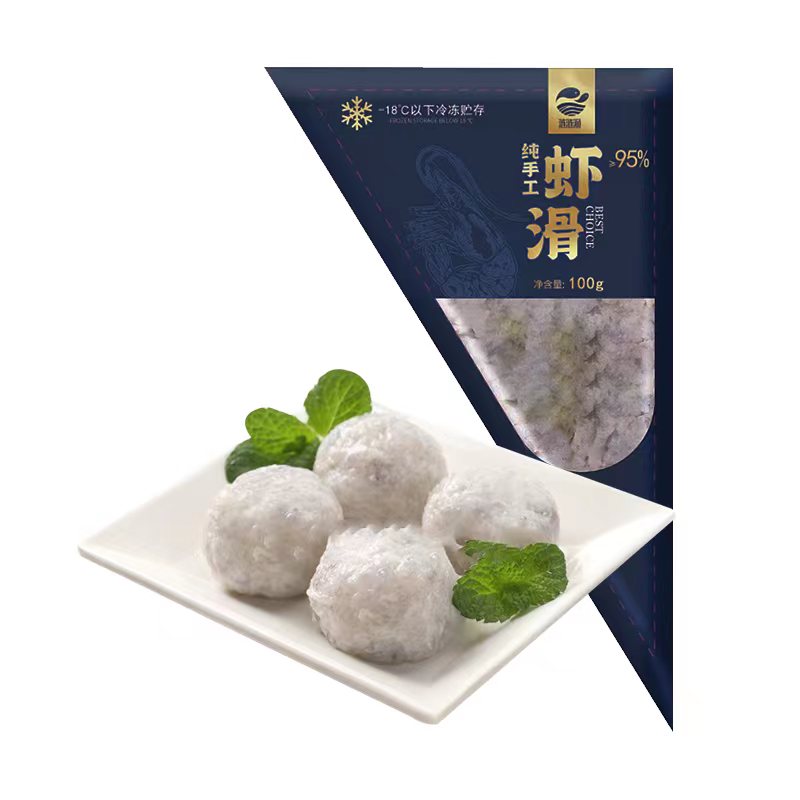 【馋人老田专属】虾滑（看得见虾仁）国产冷冻营养海鲜 100g*1袋