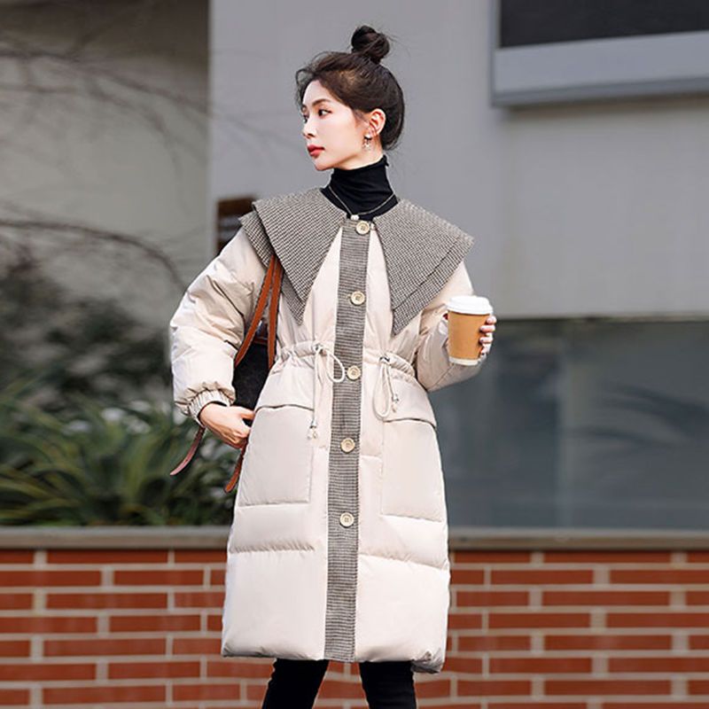 加厚中长款羽绒服女2022年冬季最新款时尚反季小个子宽松外套