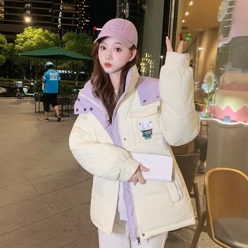 oversize面包服短款羽绒棉衣棉服女2023年新款潮秋冬季外套厚棉袄
