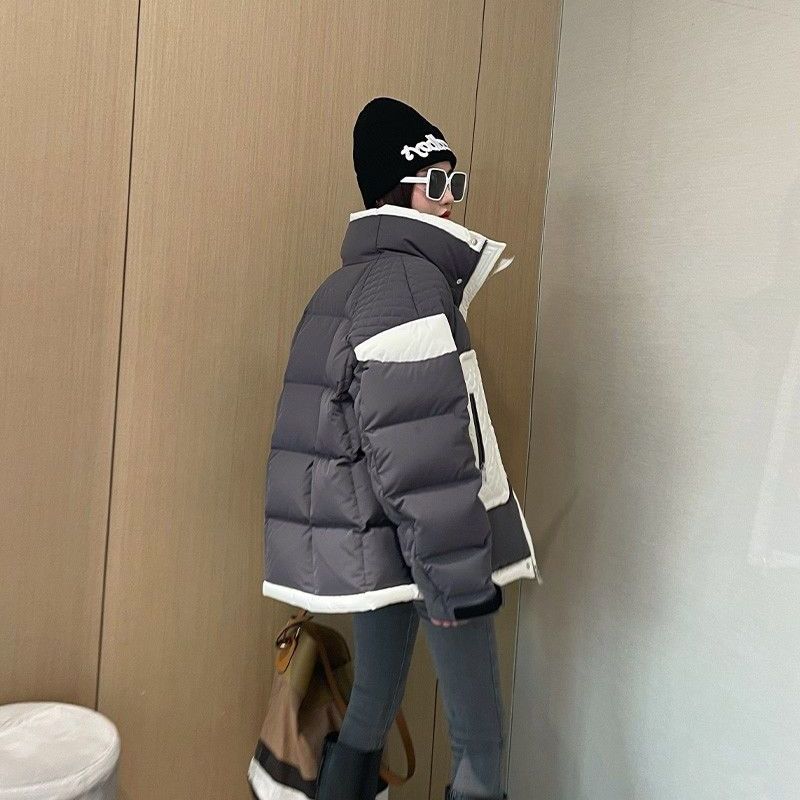 小景家 95白鹅绒 345.4g 充绒量 撞色设计感羽绒服女