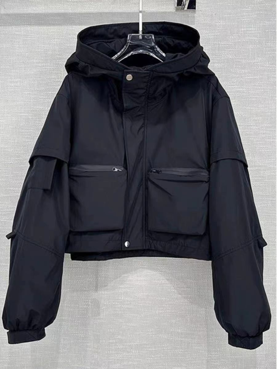 美式工装羽绒服女秋冬2023新款轻便夹克短外套上衣冲锋衣羽绒服潮