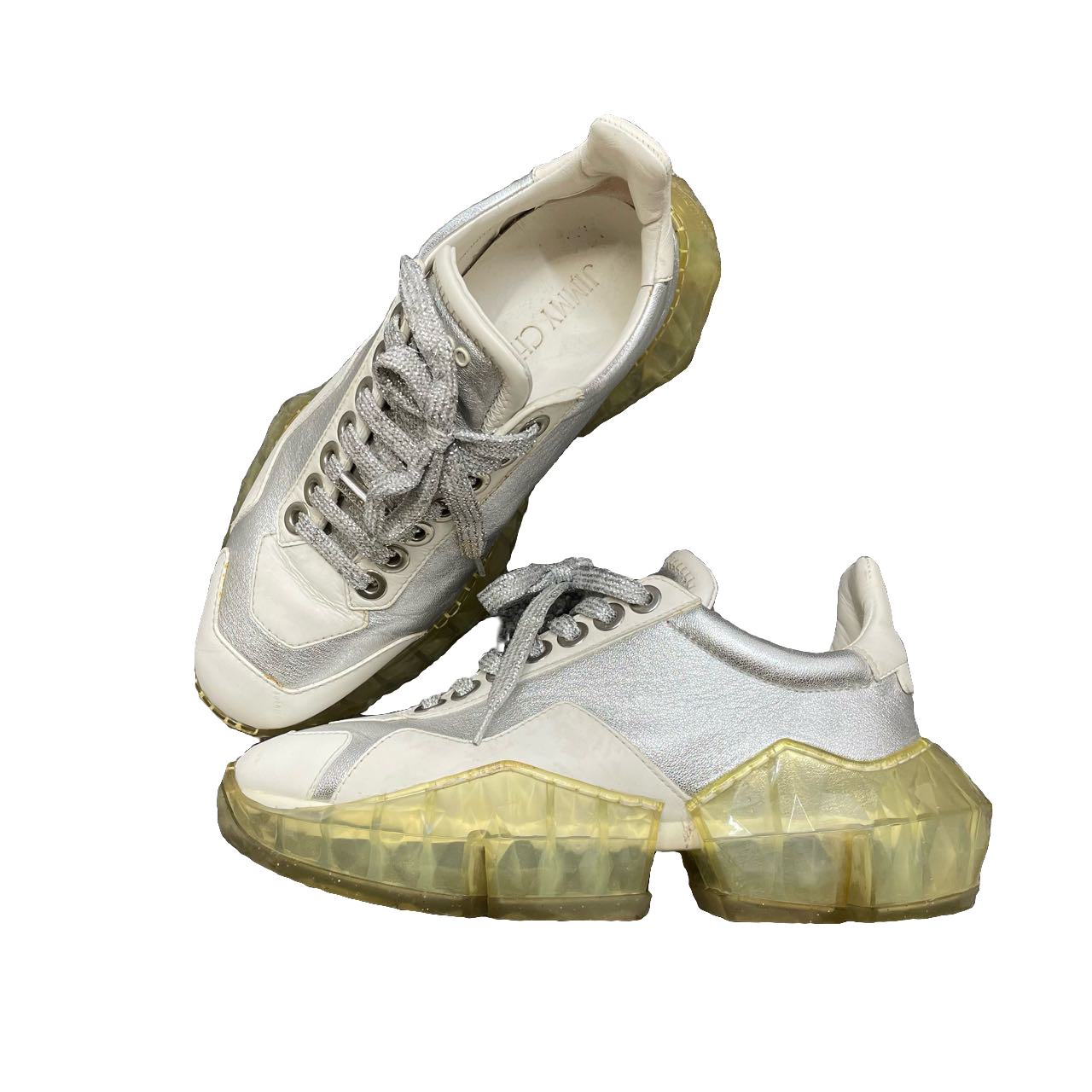 Jimmy Choo/35码/周仰杰水晶老爹鞋/95新/000568