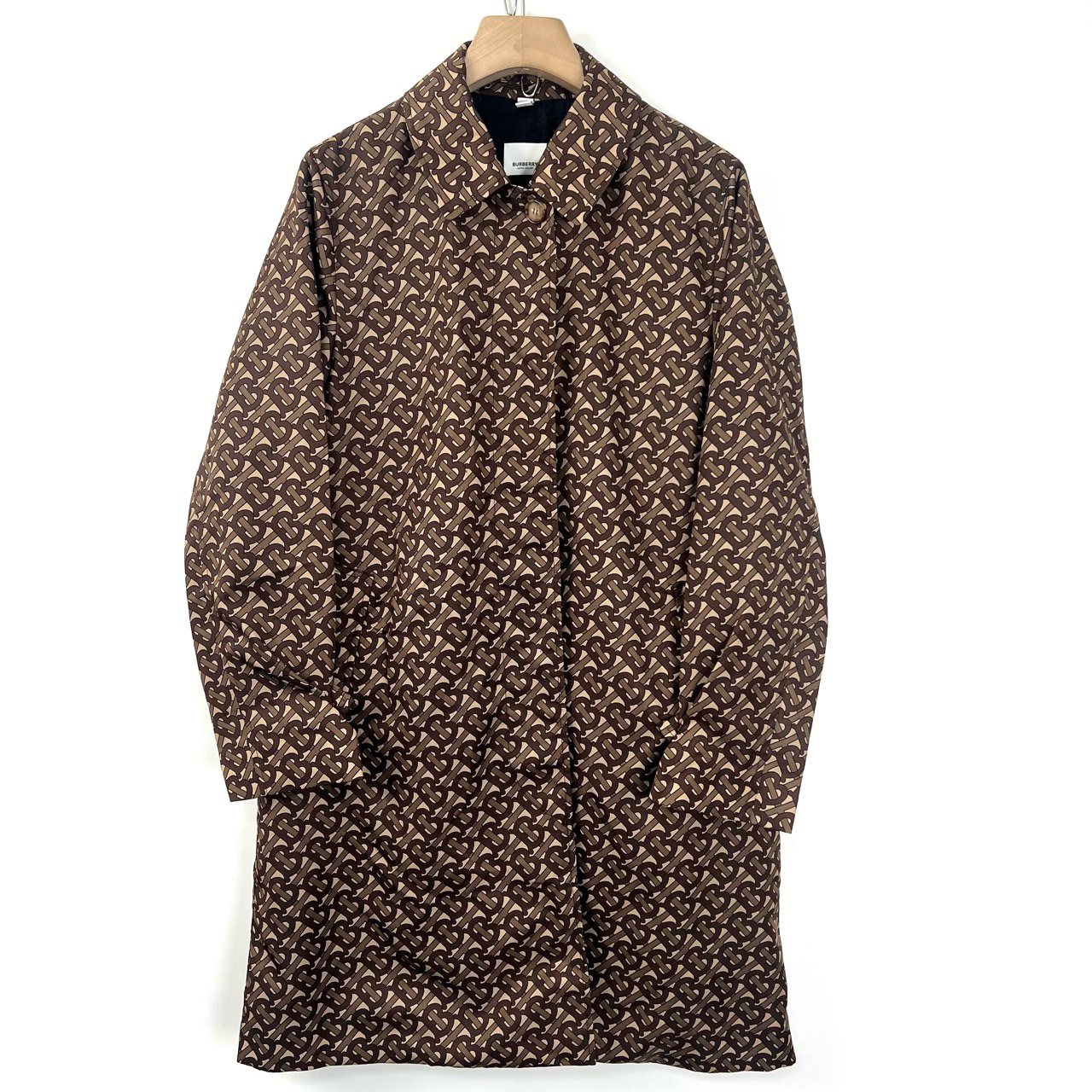 Burberry/博柏利/uk6码/tb字母老花满印夹克风衣外套/99新/06628