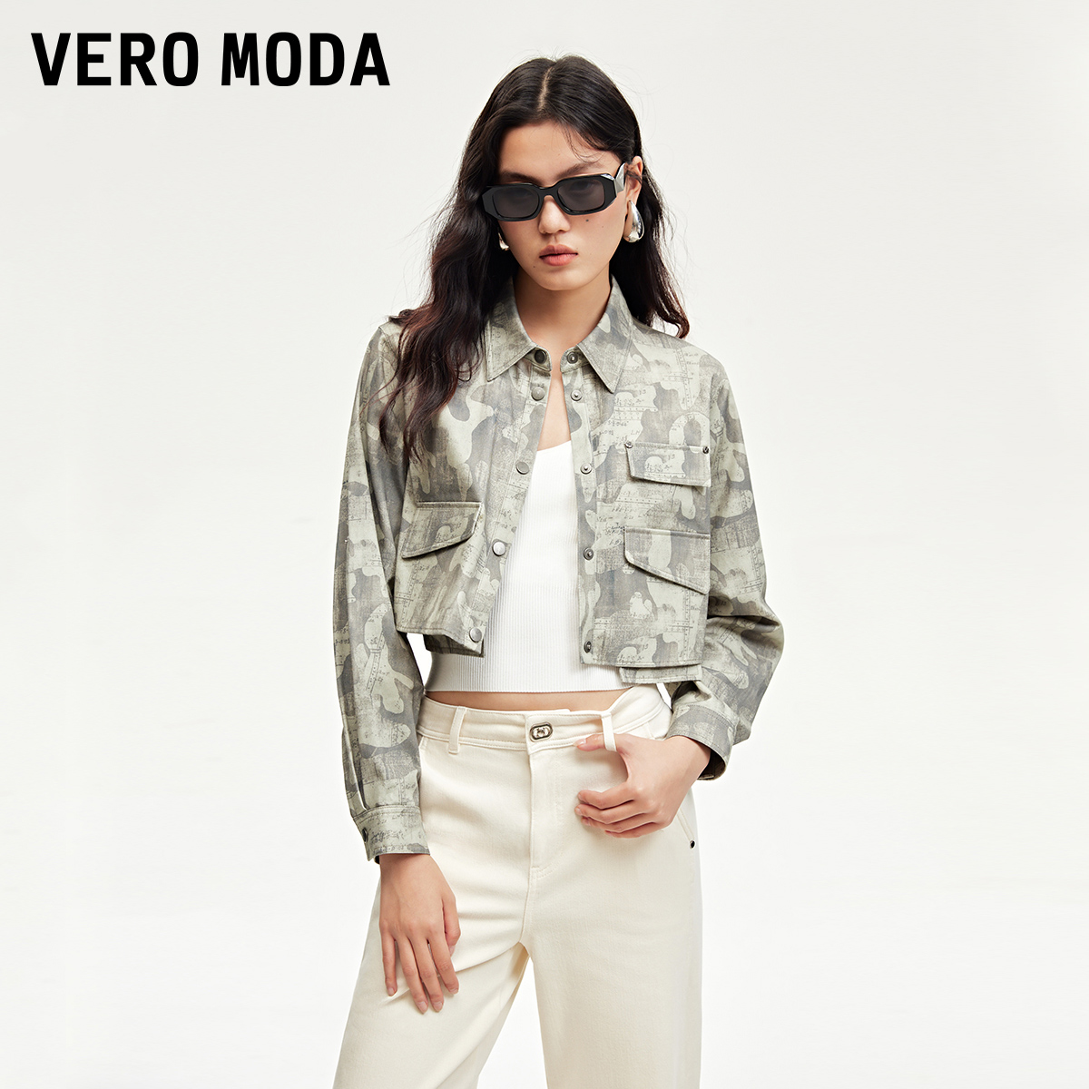【达人推荐】Vero Moda欧若风新款衬衫翻领上衣女时尚百搭324305043